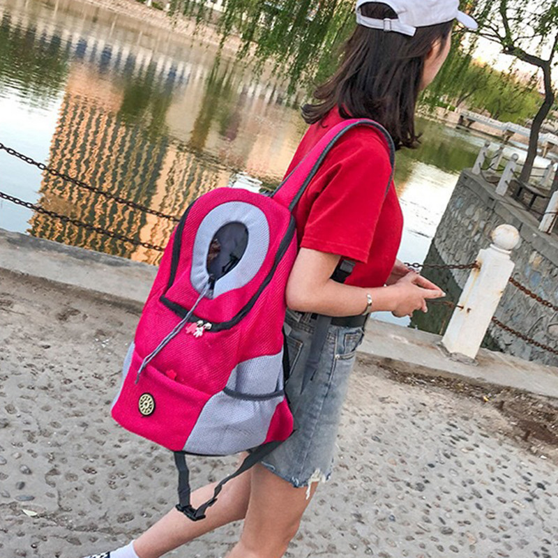 Pet Dog Out dvostruka naramenica za kućnog ljubimca Prijenosna prozračna mrežasta torba za nošenje Izdržljiva ruksak za putovanja na otvorenom, pse, mačke