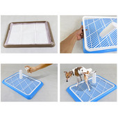 Prijenosni WC za dresuru pasa Za kućne pse Kućica za male kućne ljubimce za mačke koja se može prati Kutija za mačji pijesak Držač jastučića za štene Pladanj Potrepštine za kućne ljubimce