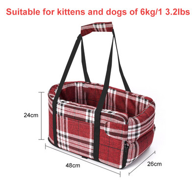 Pārnēsājams automašīnas drošības mājdzīvnieku sēdeklis maziem suņiem Kaķiem Ceļojumi Centrālā vadība Kaķu suņu gulta Transportēšana Suņu pārvadātājs Aizsargs Suņu Somas