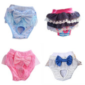68UE Dog Diaper Αναπνεύσιμα Εσώρουχα Εσώρουχα Princess Pet Dog Δαντελένια εσώρουχα για κορίτσι γάτες Γυναικεία σορτς πάνα για σκύλους