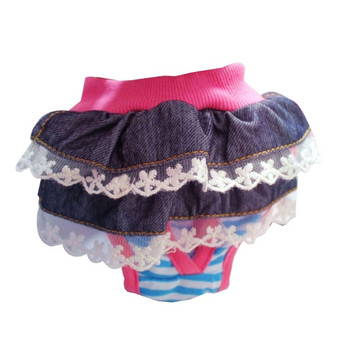 68UE Dog Diaper Αναπνεύσιμα Εσώρουχα Εσώρουχα Princess Pet Dog Δαντελένια εσώρουχα για κορίτσι γάτες Γυναικεία σορτς πάνα για σκύλους