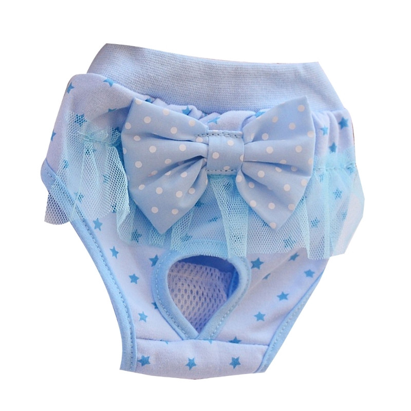68UE Dog Diaper Αναπνεύσιμα Εσώρουχα Εσώρουχα Princess Pet Dog Δαντελένια εσώρουχα για κορίτσι γάτες Γυναικεία σορτς πάνα για σκύλους