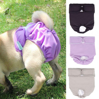 Kisállat fehérnemű Fiziológiás nadrág nőstény kis kutyának mosható tartós kutyus pelenkák fehérnemű rövid pelenka XS-XL
