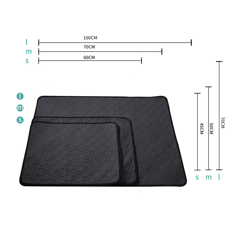 Plaunamas naminių šunų šlapinimosi pagalvėlės Šunų vystyklų kilimėlis šlapimą sugeriantis aplinka Apsaugo vandeniui atsparus daugkartinis dresuojamas šuniuko kilimėlis naminių gyvūnėlių produktai