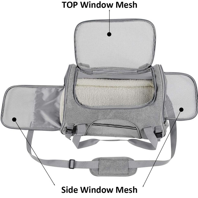 Nova prijenosna prozračna sklopiva torba s remenom za kućne ljubimce Torba s remenom za kućne ljubimce Putna torba s remenom za pse, mala i srednja torba s remenom za mačke