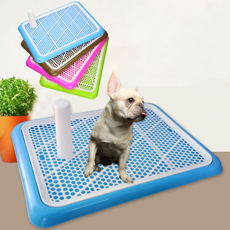 Pārnēsājama mājdzīvnieku kucēnu tualete Pods Suņi Kaķi Pakaišu Kastes Atkritumu paplātes Apmācības tualete ar statņiem Neslīdošs pisuārs Suņu piederumi