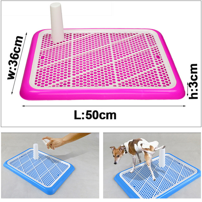 Pārnēsājama mājdzīvnieku kucēnu tualete Pods Suņi Kaķi Pakaišu Kastes Atkritumu paplātes Apmācības tualete ar statņiem Neslīdošs pisuārs Suņu piederumi