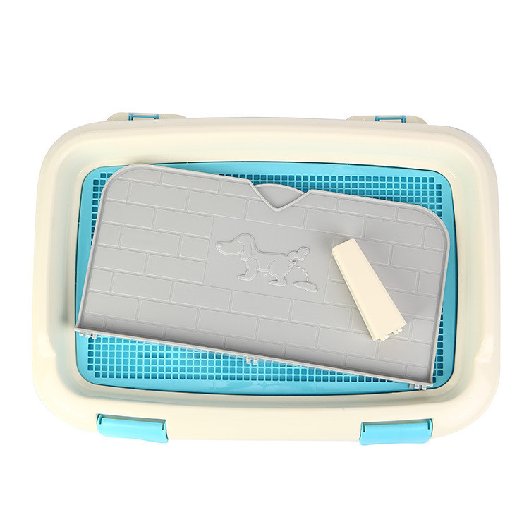 Преносима тава за тоалетна за домашни кучета и котки с купа за писоар в колона Тоалетна за обучение на пикаене