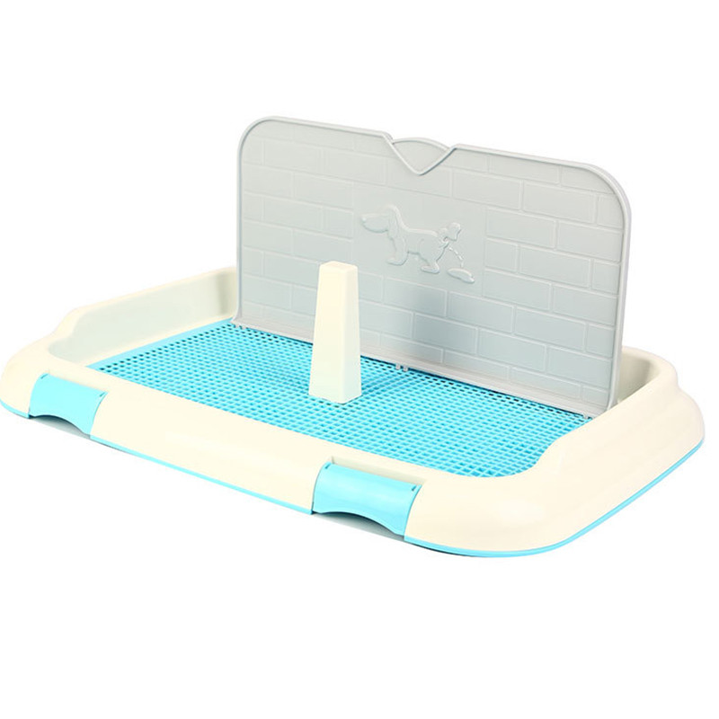 Преносима тава за тоалетна за домашни кучета и котки с купа за писоар в колона Тоалетна за обучение на пикаене