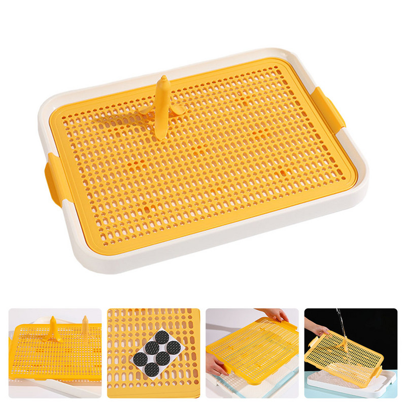 Suņu apmācība kucēnu podiņa paliktņa paplātes turētājs tualete urinēt mājdzīvnieku pakaišu paklājiņš panna treneris dzīvoklis sabiezināts aksesuārs tīkls mājsaimniecība