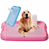 2023 New Pet Toliet Dresing With Pillar Portable Tablet Grid Dog Toliet Tray Urinary Trainer Pee Pad For Small Dogs Potty