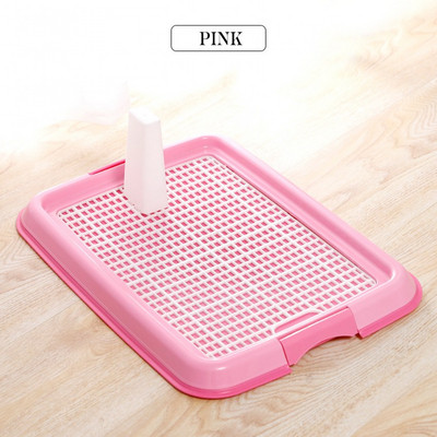 2023 New Pet Toliet Dresing With Pillar Portable Tablet Grid Dog Toliet Tray Urinary Trainer Pee Pad For Small Dogs Potty