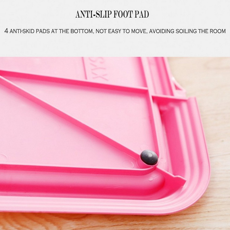 2023 New Pet Toliet Dresing With Pillar Portable Tablet Grid Dog Toliet Tray Urinary Trainer Pee Pad For Small Dogs Potty
