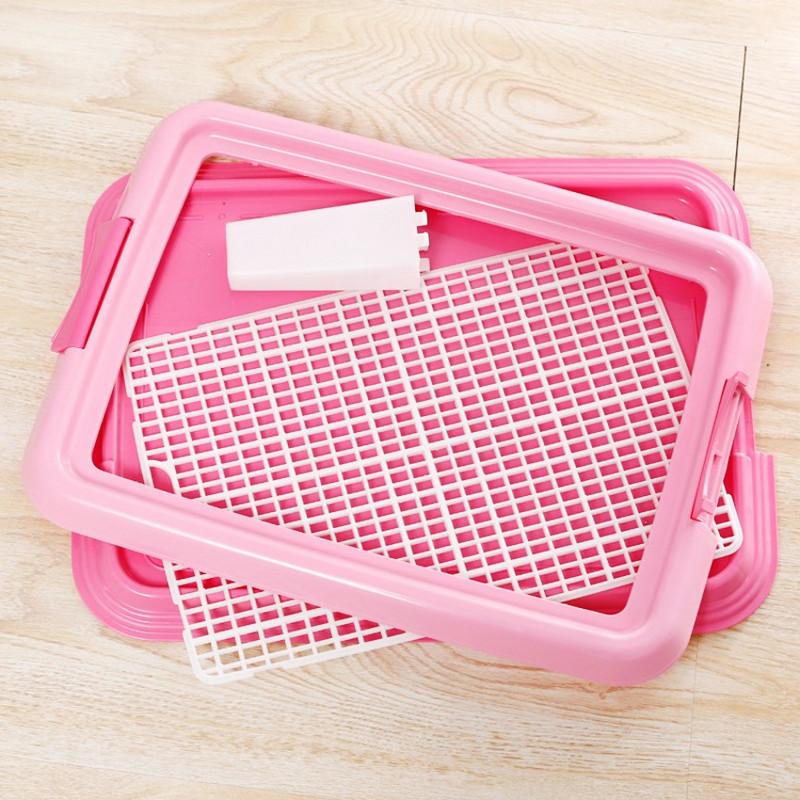 2023 New Pet Toliet Dresing With Pillar Portable Tablet Grid Dog Toliet Tray Urinary Trainer Pee Pad For Small Dogs Potty