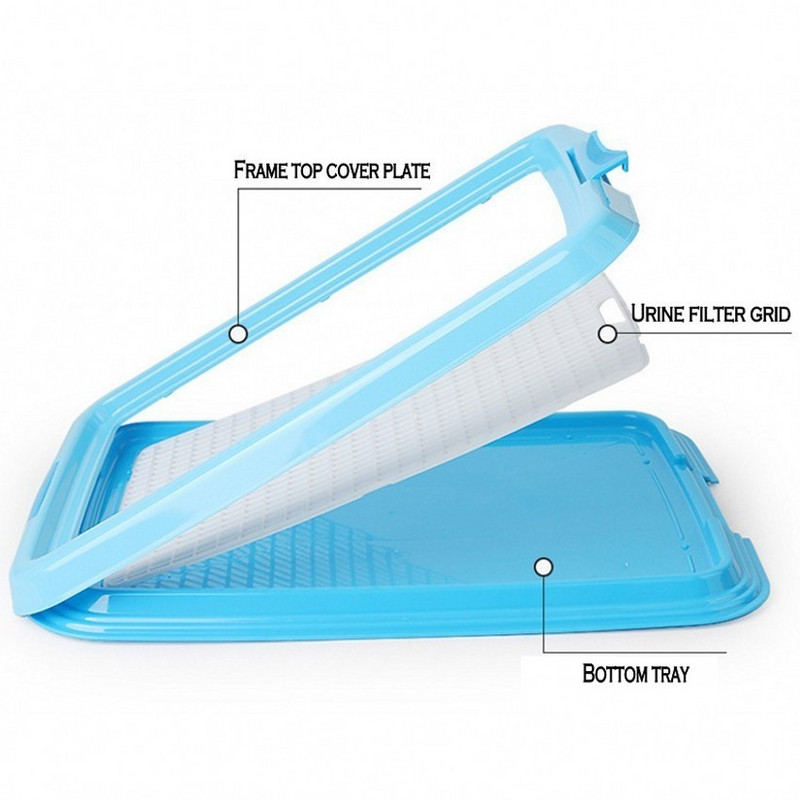 2023 New Pet Toliet Dresing With Pillar Portable Tablet Grid Dog Toliet Tray Urinary Trainer Pee Pad For Small Dogs Potty