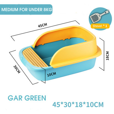 Kutija za mačji pijesak Čista posuda za pijesak s mrežastim poluzatvorenim WC-om Pješčanik Kuća za mačji pijesak Krevet za kućne ljubimce Pribor za čišćenje mačića