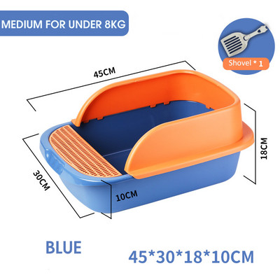 Kutija za mačji pijesak Čista posuda za pijesak s mrežastim poluzatvorenim WC-om Pješčanik Kuća za mačji pijesak Krevet za kućne ljubimce Pribor za čišćenje mačića