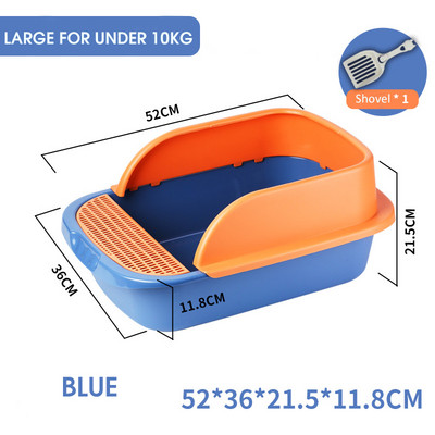 Kutija za mačji pijesak Čista posuda za pijesak s mrežastim poluzatvorenim WC-om Pješčanik Kuća za mačji pijesak Krevet za kućne ljubimce Pribor za čišćenje mačića