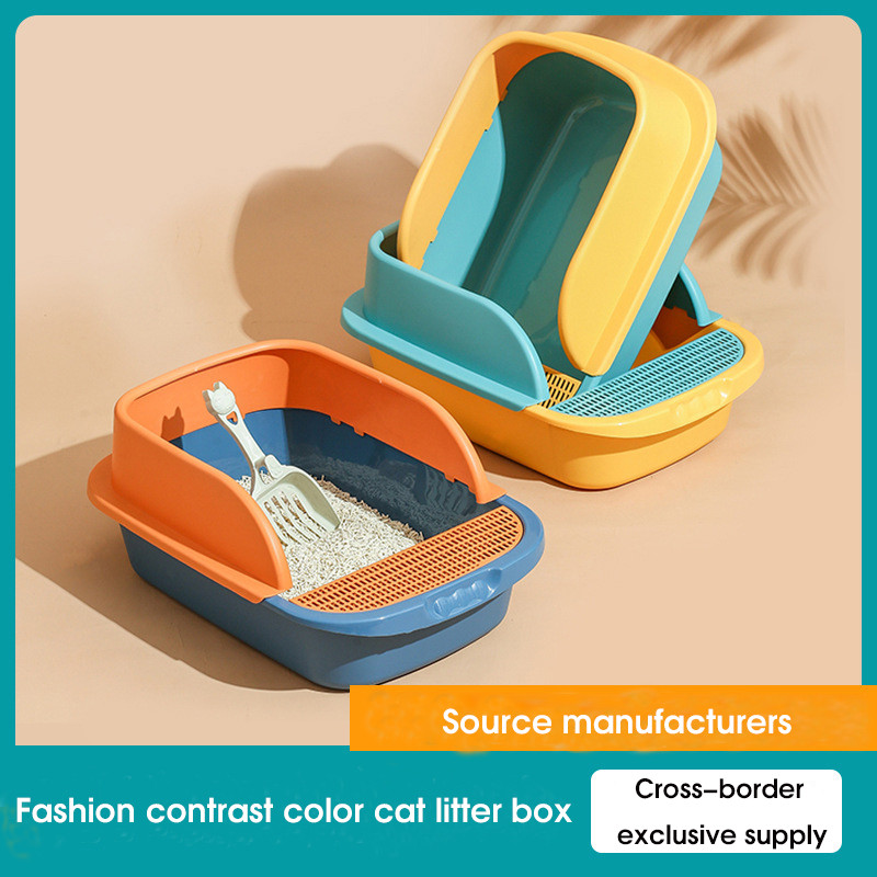 Kutija za mačji pijesak Čista posuda za pijesak s mrežastim poluzatvorenim WC-om Pješčanik Kuća za mačji pijesak Krevet za kućne ljubimce Pribor za čišćenje mačića