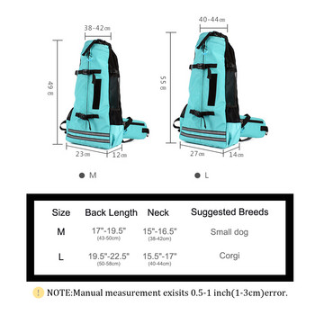 Τσάντα μεταφοράς σκύλου Ανακλαστικό αναπνέον σακίδιο πλάτης για Corgi Bulldog Μεγάλα Σκυλιά Ρυθμιζόμενη τσάντα μεταφοράς σκύλου πεζοπορίας εξωτερικού χώρου