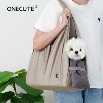 Onecute Чанта за носене на куче през рамо Чанта за куче Чанта за носене Пътна чанта Аксесоари за кученца Дамска чанта за домашни любимци Транспортна кошница