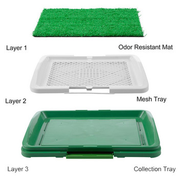 Pet Pee Pad Mat Simulation Lawn Toilet for Indoor Training Potty