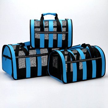 Dog Soft-sided Travel Carrier Portable Pet Dog Cat Airline Τσάντες Διχτυωτό παράθυρο Ταξιδιωτική τσάντα μεταφοράς για Small Medium Dog SML