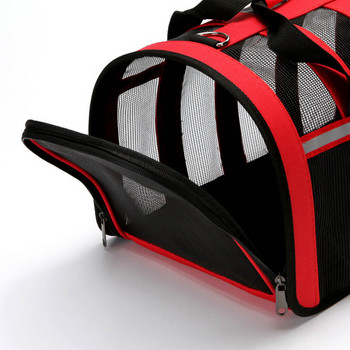 Dog Soft-sided Travel Carrier Portable Pet Dog Cat Airline Τσάντες Διχτυωτό παράθυρο Ταξιδιωτική τσάντα μεταφοράς για Small Medium Dog SML