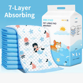 Tiskanje jastučića za dresuru pasa 7-slojnih podebljanih super upijajućih pelena za kućne ljubimce Jednokratna zdrava čista podloga za pelene Potrepštine za njegu kućnih ljubimaca