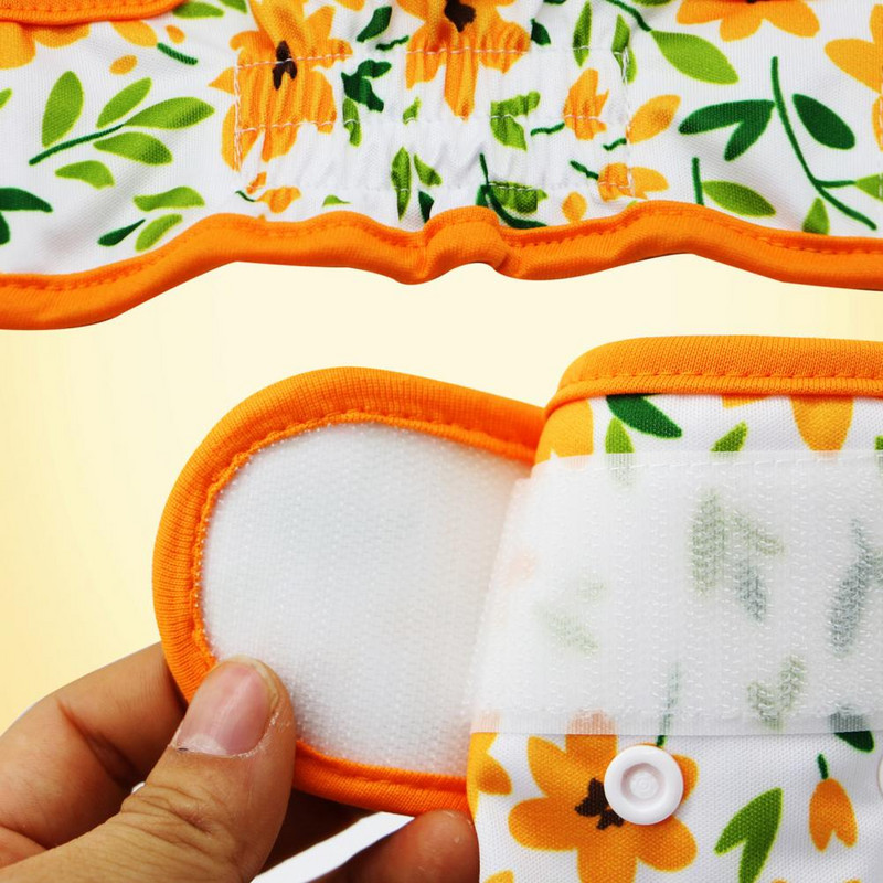 Mājdzīvnieku autiņi Bikses Apdrukas virsma Kucēnu Bikses Stiprinājuma lente Elastīga vidukļa autiņi Fizioloģiski mazgājamas bikses Mājdzīvnieku apģērbs