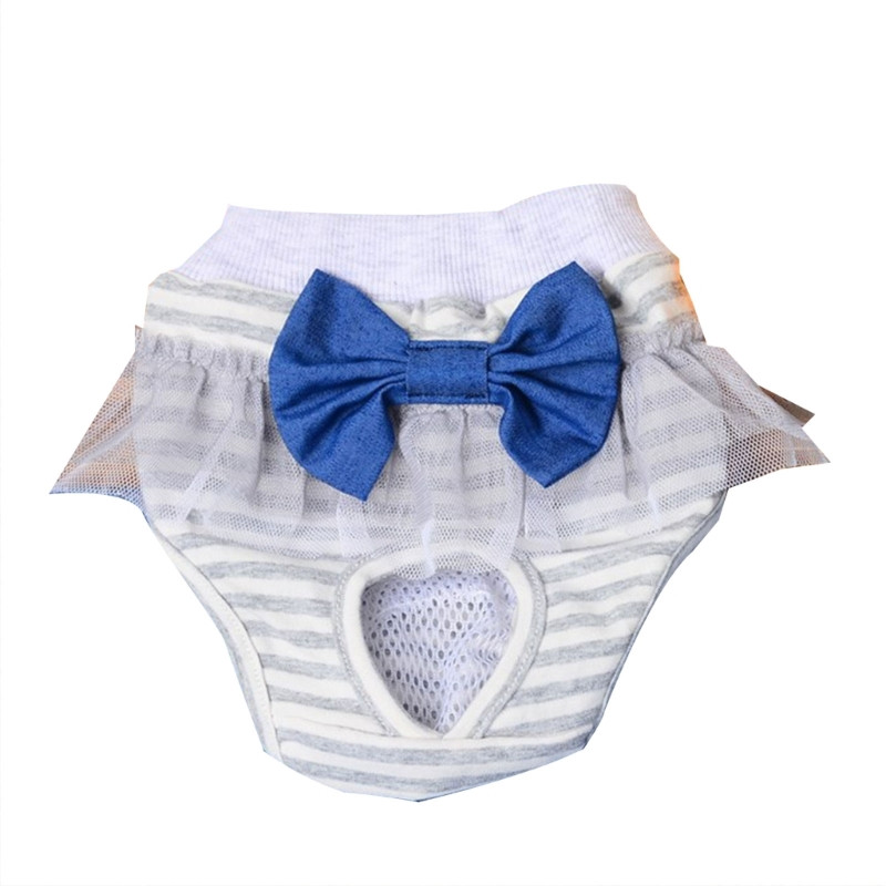 Suņu autiņbiksītes elpojošas sanitārās apakšbikses Princeses mājdzīvnieku suņu mežģīņu apakšveļas kombinezoni meitenēm kaķiem suņu sieviešu autiņbiksītes