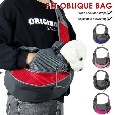 Пътуване на открито Pet Puppy Carrier Кучешка раница Мрежести чанти за през рамо Oxford Single Comfort Sling Ръчна чанта Tote Pouch dog