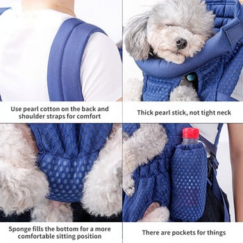 Преносима дишаща мека раница за кучета за малки и средни кучета Teddy Travel Outdoors Carry Bag Dog Carry Supplies