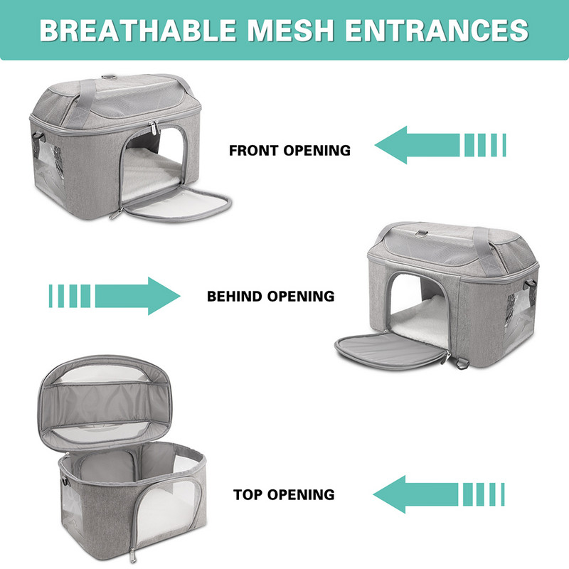 Suņu mugursoma Elpojoša mājdzīvnieku pārnēsāšanas soma Aviokompānijas apstiprināta transportēšanas soma maziem suņiem
