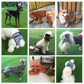 1 τεμ Dog Physiological Παντελόνι Diaper Stripe Υγιεινής που πλένεται Γυναικεία εσώρουχα για σκύλους Σορτς Εσώρουχα Σλιπ Σλιπ Εσώρουχα για σκύλους