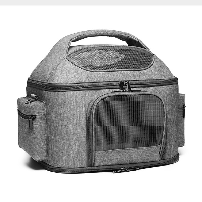 Mājdzīvnieku pārvadātājs lieliem kaķiem un maziem suņiem Mīkstā sānu mājdzīvnieku rokassomiņa, kas piemērota līdz 10 kg resna kaķa kucēnu pārvadāšanai, aviokompānija apstiprināta zem sēdekļa