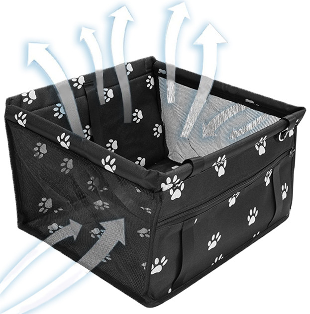 Mājdzīvnieku suņu automašīnas pārvadāšanas sēdekļa soma Ūdensizturīgs grozs Salokāms šūpuļtīkls Mājdzīvnieku soma maziem kaķu suņiem Drošības ceļošanas tīkls