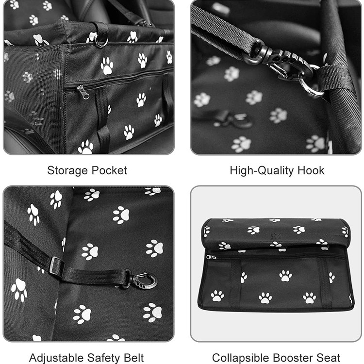 Mājdzīvnieku suņu automašīnas pārvadāšanas sēdekļa soma Ūdensizturīgs grozs Salokāms šūpuļtīkls Mājdzīvnieku soma maziem kaķu suņiem Drošības ceļošanas tīkls