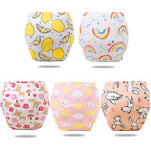 5Pcs/Lot Dječje platnene pelene Hlače za vježbanje 6-slojne vodootporne pamučne kratke hlačice za dojenčad Donje rublje Pelene za djevojčice Gaćice