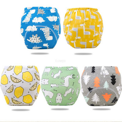 5Pcs/Lot Dječje platnene pelene Hlače za vježbanje 6-slojne vodootporne pamučne kratke hlačice za dojenčad Donje rublje Pelene za djevojčice Gaćice