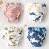 [Usurpon]Βαμβακερό παντελόνι εκπαίδευσης για μωρά Πάνες κιλότες Αδιάβροχες υφασμάτινες πάνες επαναχρησιμοποιούμενες πάνες για μωρά νήπια πάνες για παιδιά