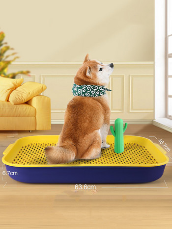 Φορητό πλαστικό εκγύμνασης για σκύλους κατοικίδιων ζώων με στρώμα τουαλέτας Pillar Training Potty Pad Train Toilet Trainer Pad Dog Cat Cleaning Supp