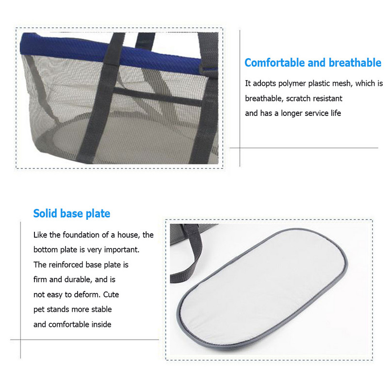 Tīkla elpojošs pārnēsājams ikdienas ceļojumu plecu siksnas kaķēnu kucēnu pārnēsāšanai, salokāms āra kaķu suņu pārvadātājs