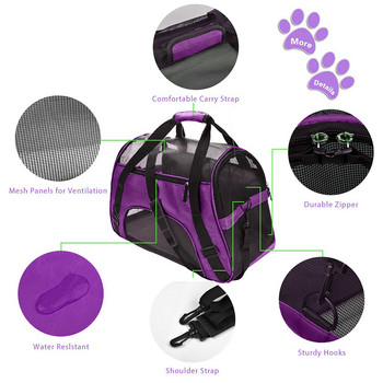 Раница за домашни любимци Messenger Carrier Bag Pet Cat Dog Carrier Outgoing Travel Packages Дишаща чанта за домашни любимци за малко куче
