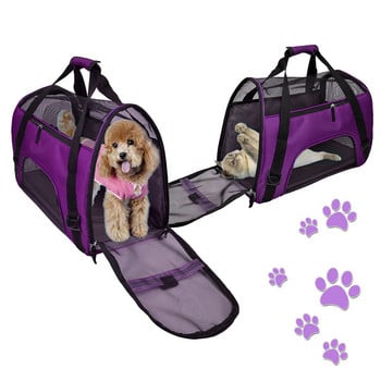 Раница за домашни любимци Messenger Carrier Bag Pet Cat Dog Carrier Outgoing Travel Packages Дишаща чанта за домашни любимци за малко куче