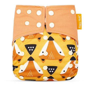 Γνήσιος! Υφασμάτινη πάνα μωρού υφασμάτινη τσέπη Happy Flute OS με δύο τσέπες και διπλό κούμπωμα