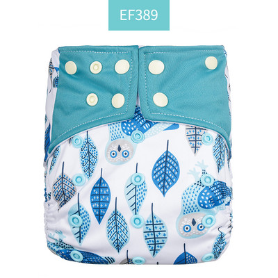 Īsts! Happy Flute OS zamšādas auduma kabatas bērnu auduma autiņš ar divām kabatām un dubultu aizdari