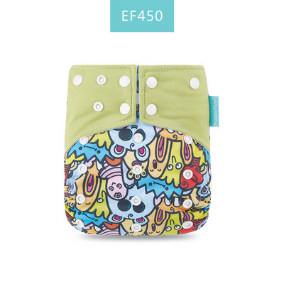 Īsts! Happy Flute OS zamšādas auduma kabatas bērnu auduma autiņš ar divām kabatām un dubultu aizdari