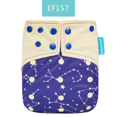 Īsts! Happy Flute OS zamšādas auduma kabatas bērnu auduma autiņš ar divām kabatām un dubultu aizdari