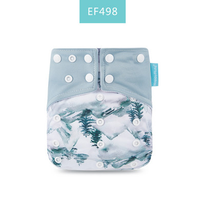 Īsts! Happy Flute OS zamšādas auduma kabatas bērnu auduma autiņš ar divām kabatām un dubultu aizdari